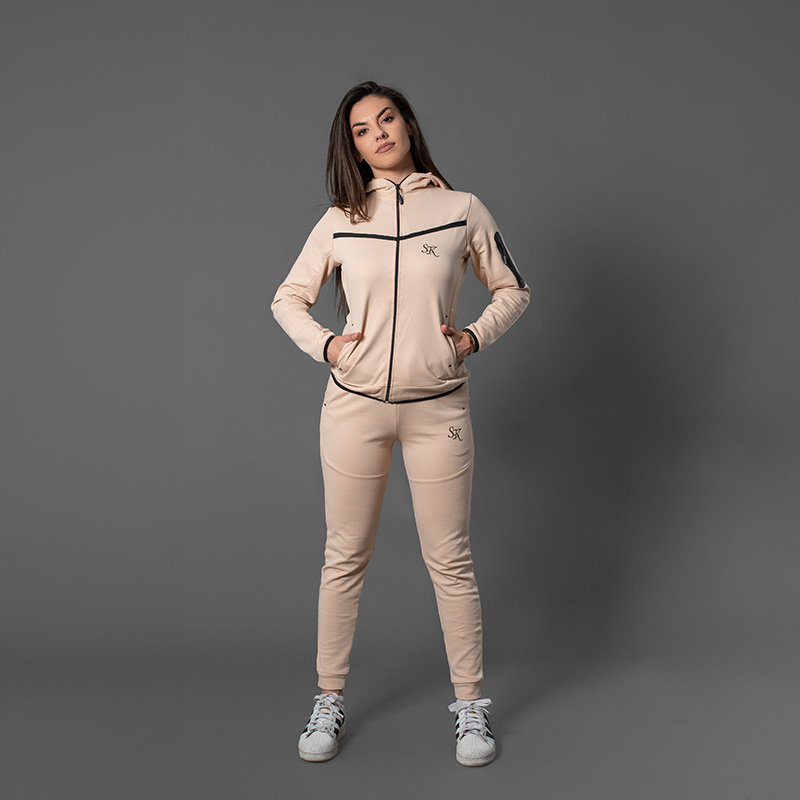 Ženska pamučna trenerka krem – komplet - Slika 5