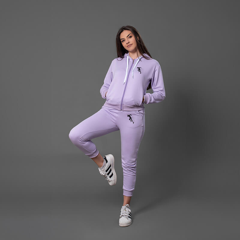 Ženska pamučna trenerka lila – komplet