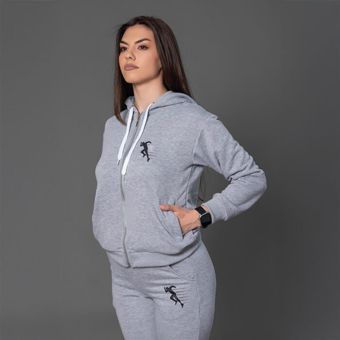Ženska pamučna trenerka siva - komplet