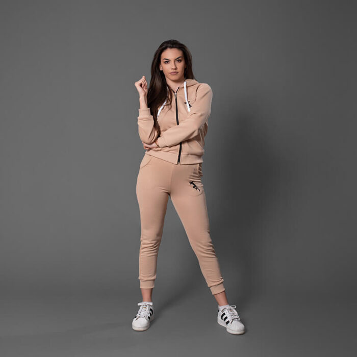 Ženska pamučna trenerka braon – komplet