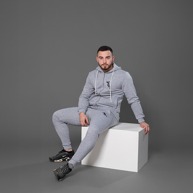 Muška pamučna trenerka siva – komplet - Slika 4