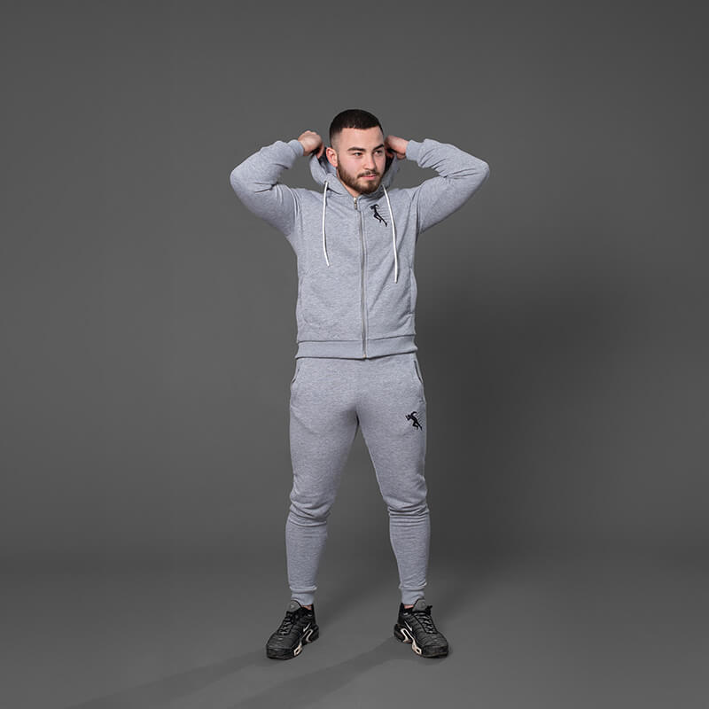 Muška pamučna trenerka siva – komplet - Slika 2