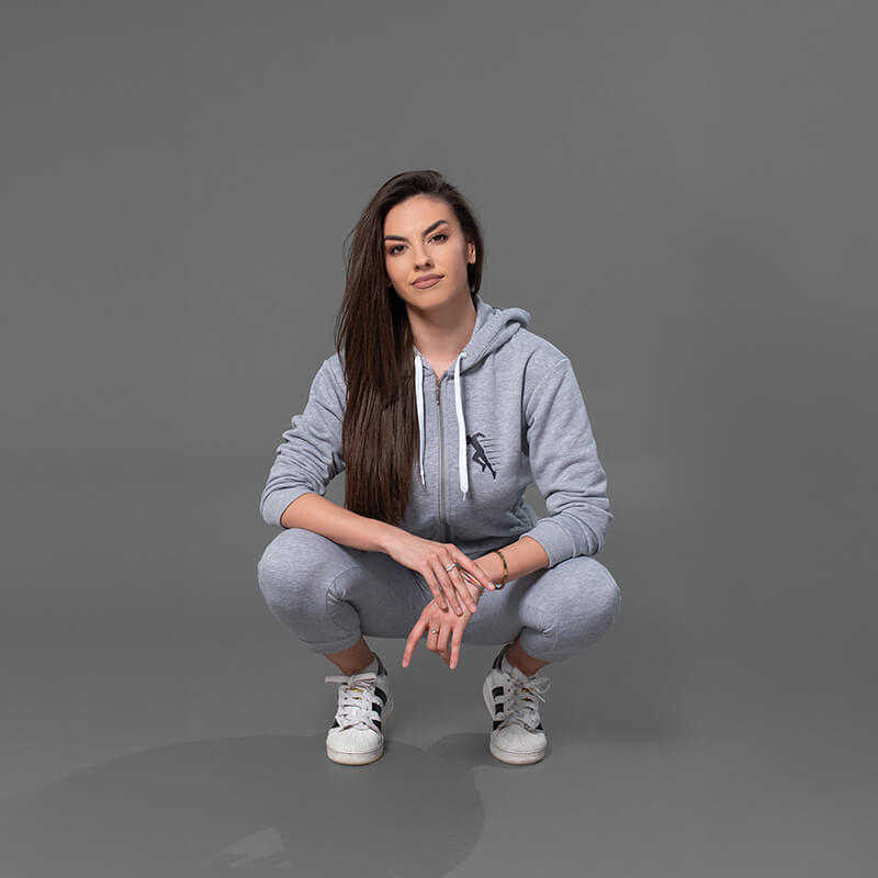 Ženska pamučna trenerka siva - komplet - Slika 5