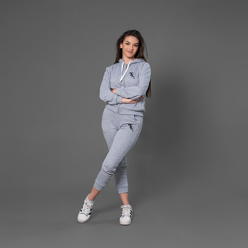 Ženska pamučna trenerka siva - komplet - Slika 2