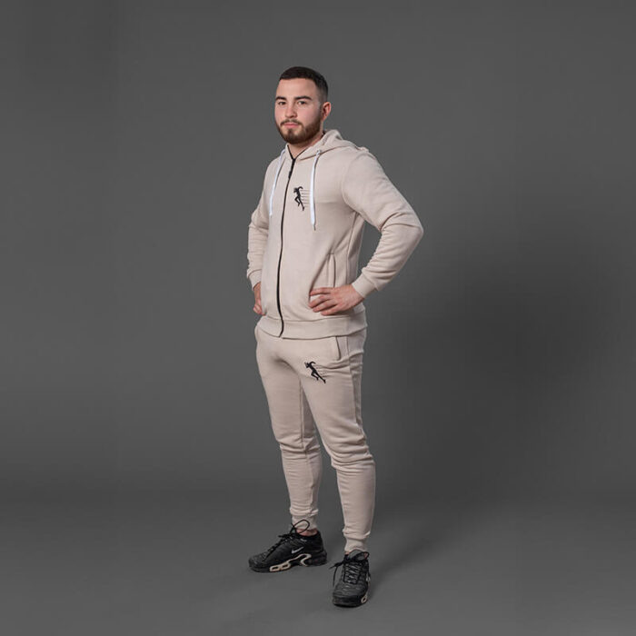 Muška pamučna trenerka svetlo krem – komplet