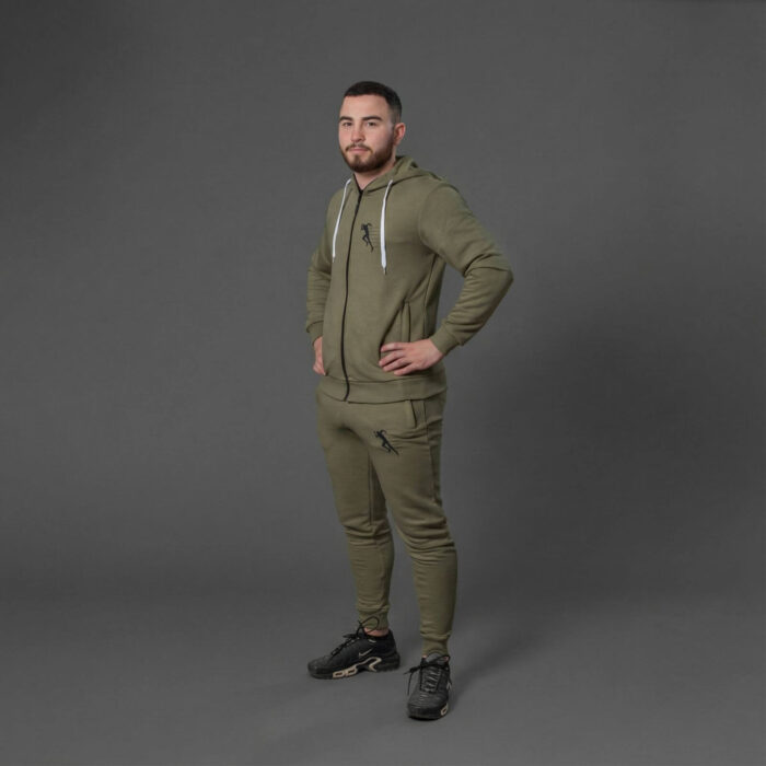Muška pamučna trenerka maslinasta – komplet